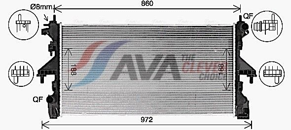 Купити CN2320 AVA Радіатор двигуна